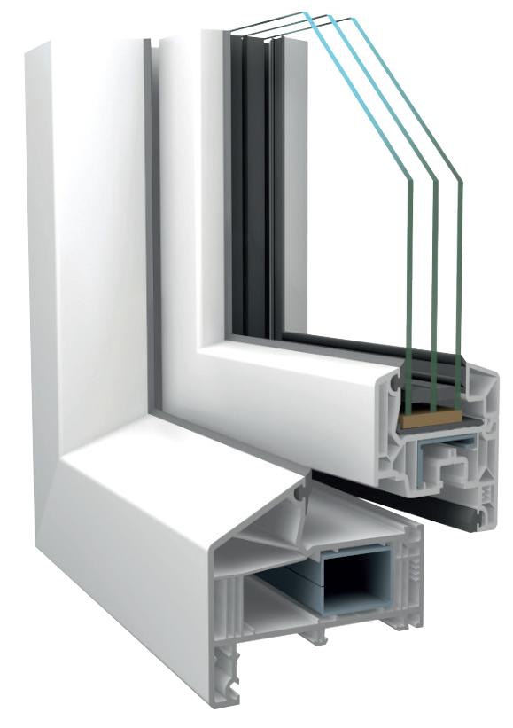 Vast raam op maat - VEKA Softline 82 NL